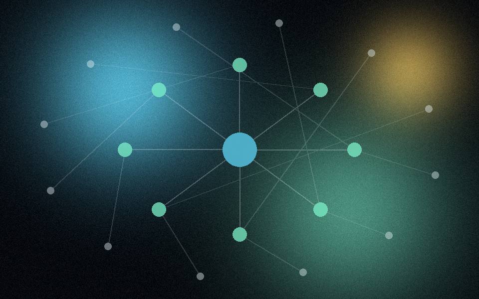 Network diagram of affiliate partners connected to a central app