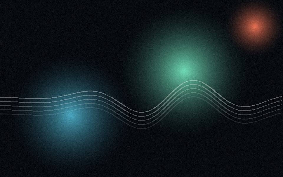 Abstract glowing shapes representing brand reach
