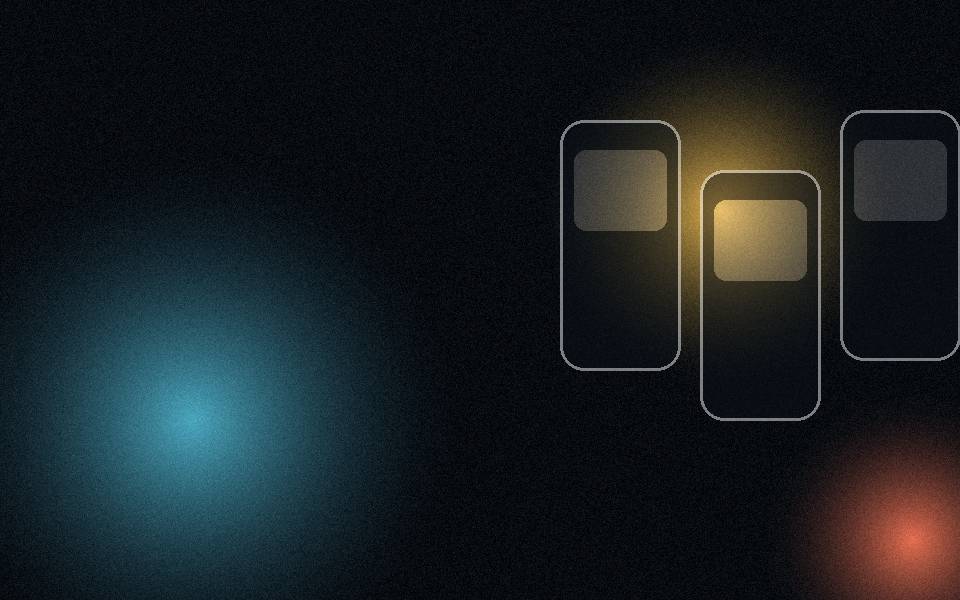 Abstract rings of light representing placements on Android devices